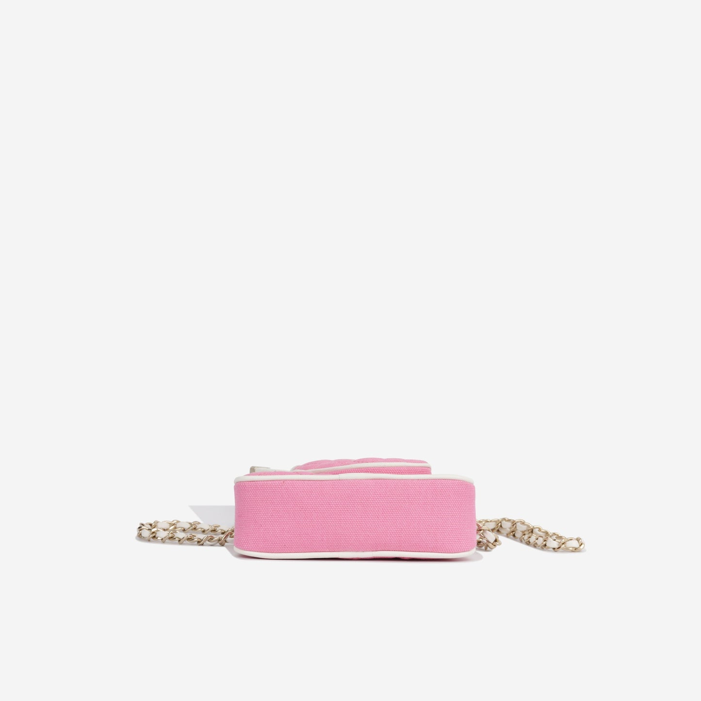Chanel Mini Flap Canvas Gold Shoulder Bag