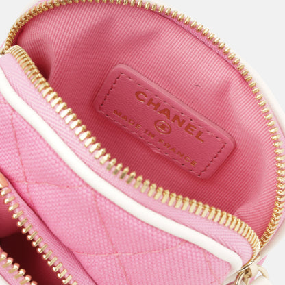 Chanel Mini Flap Canvas Gold Shoulder Bag