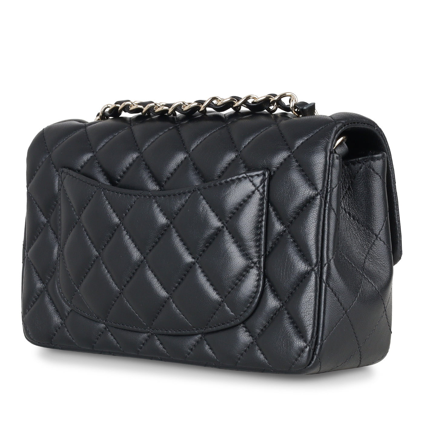 Chanel Classic Flap Lambskin Black Shoulder Bag Style 169