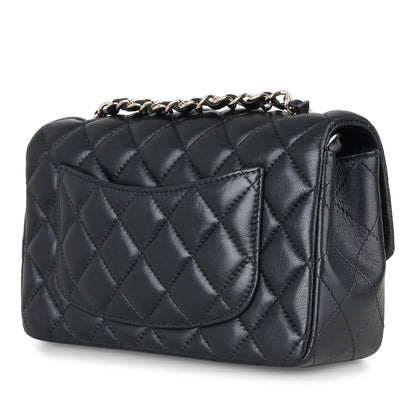 Chanel Classic Flap Lambskin Black Shoulder Bag Style 169