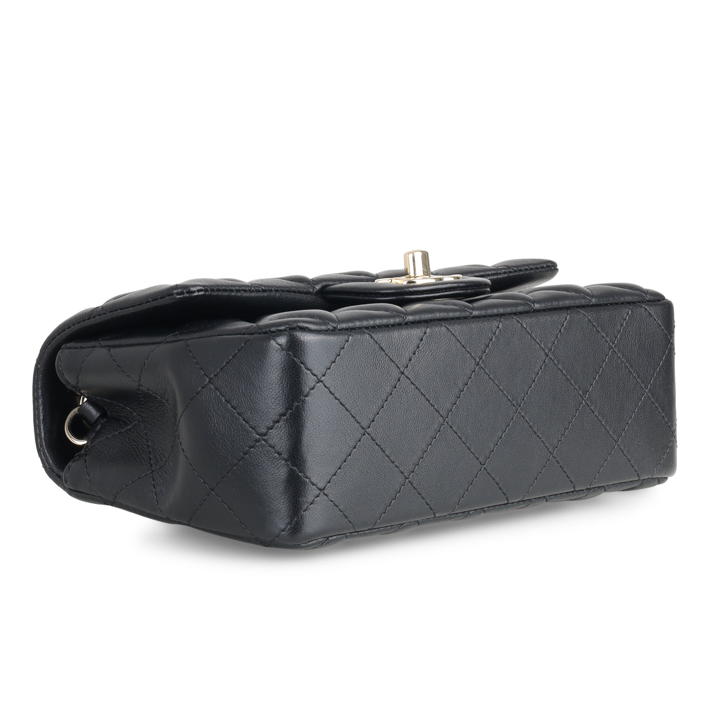 Chanel Classic Flap Lambskin Black Shoulder Bag Style 169