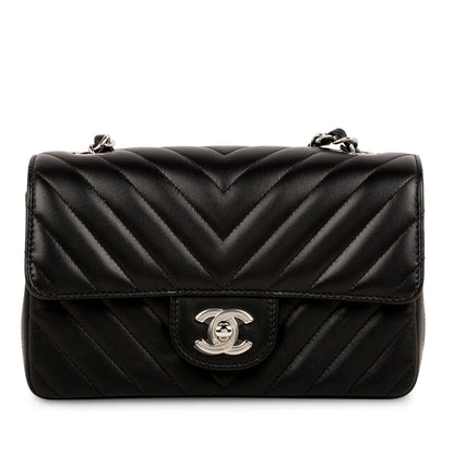 Chanel Classic Flap Lambskin Black Shoulder Bag Style 200