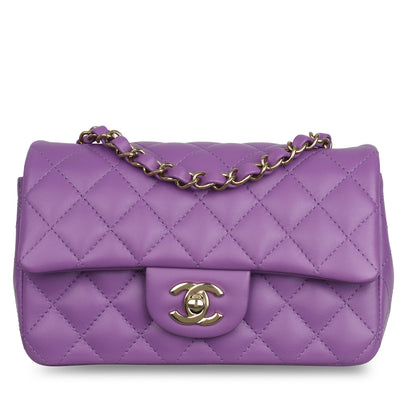 Chanel Classic Flap Lambskin Gold Shoulder Bag Style 82
