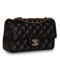 Chanel Classic Flap Lambskin Black Shoulder Bag Style 177