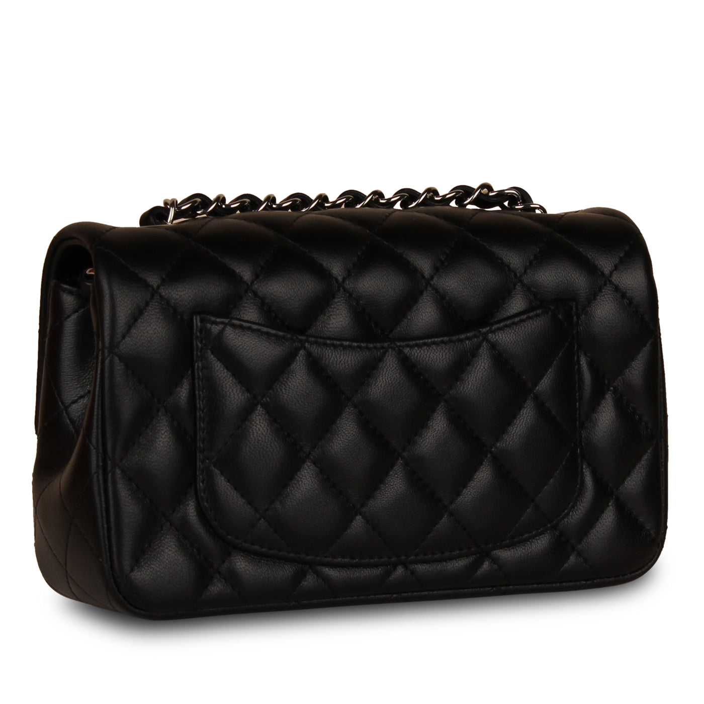 Chanel Classic Flap Lambskin Black Shoulder Bag Style 176
