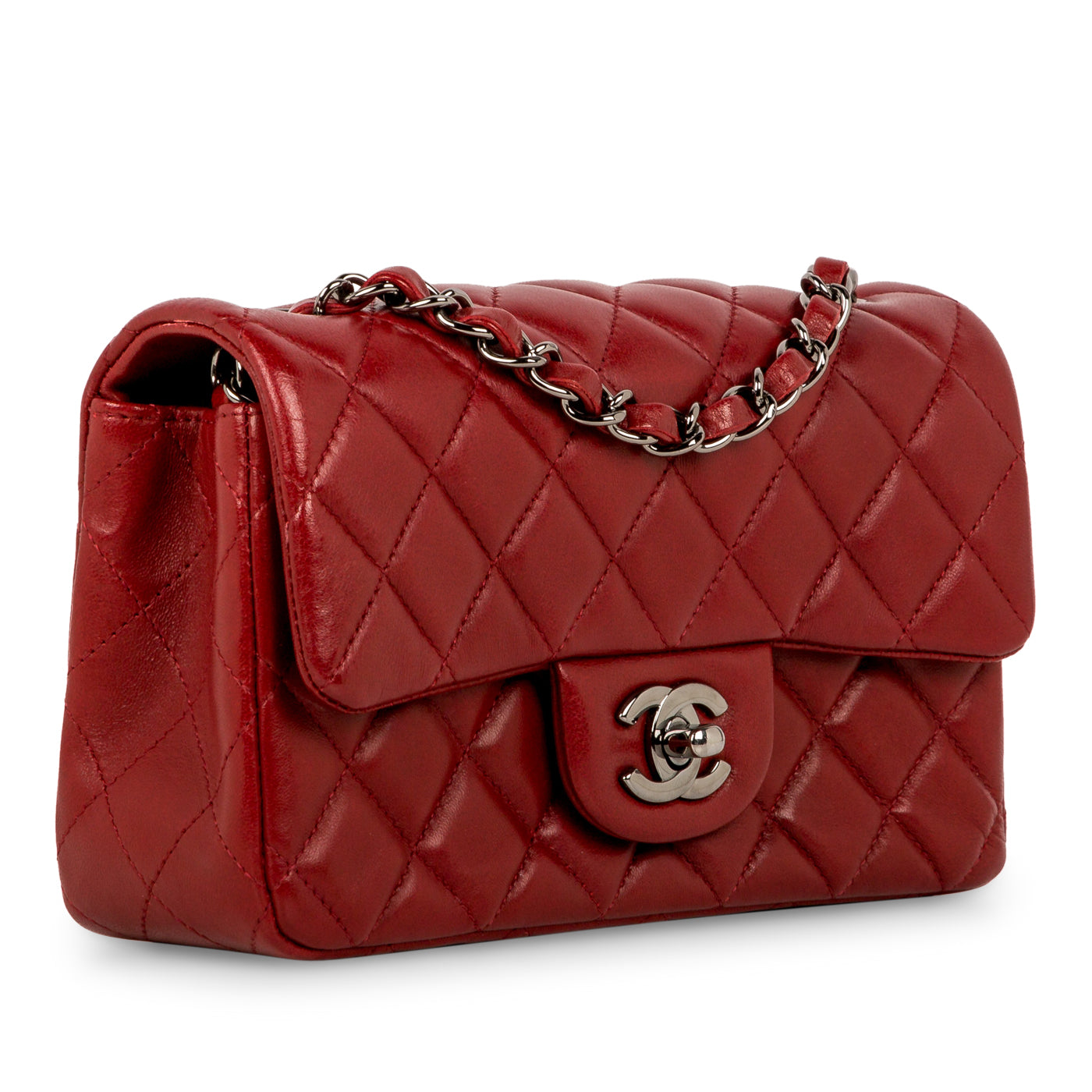 Chanel Classic Flap Lambskin Black Shoulder Bag Style 197