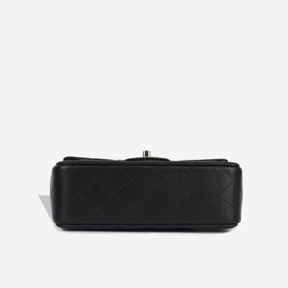 Chanel Classic Flap Lambskin Black Shoulder Bag Style 338