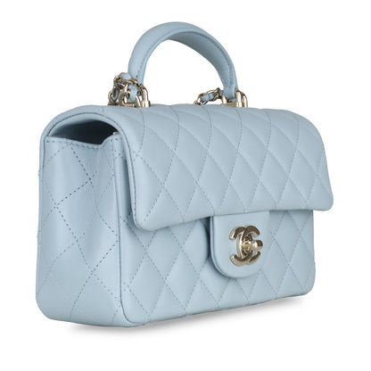 Chanel Classic Flap Lambskin Gold Shoulder Bag Style 79