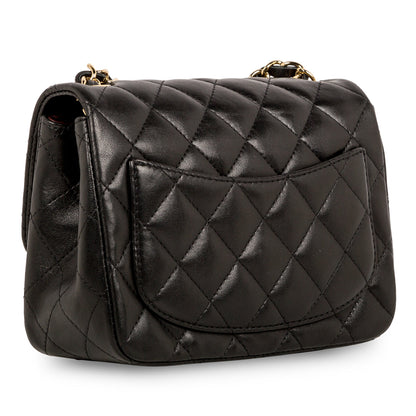 Chanel Classic Flap Lambskin Black Shoulder Bag Style 236