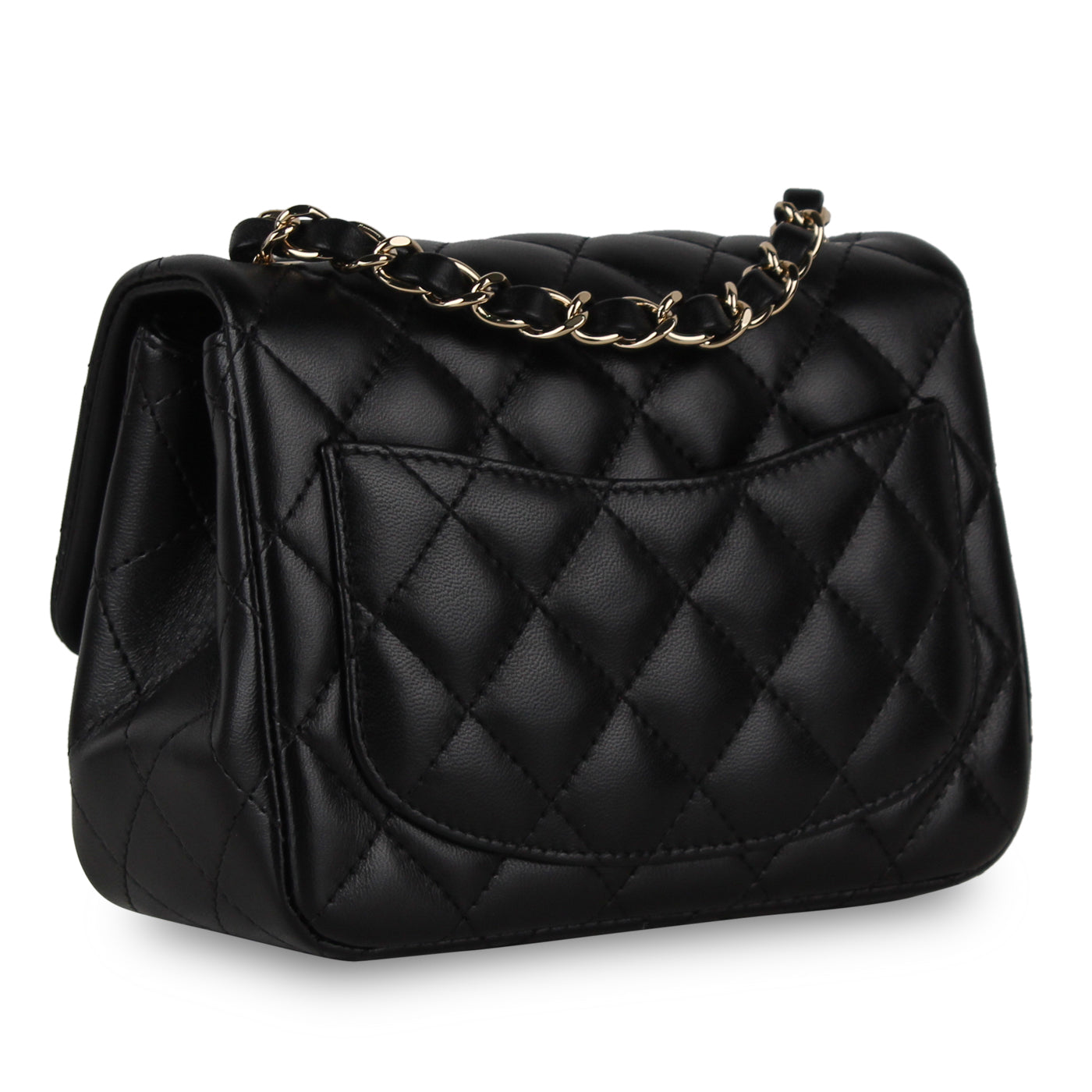 Chanel Classic Flap Lambskin Black Shoulder Bag Style 221
