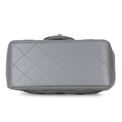Chanel Mini Square Classic Flap - Grey Lambskin