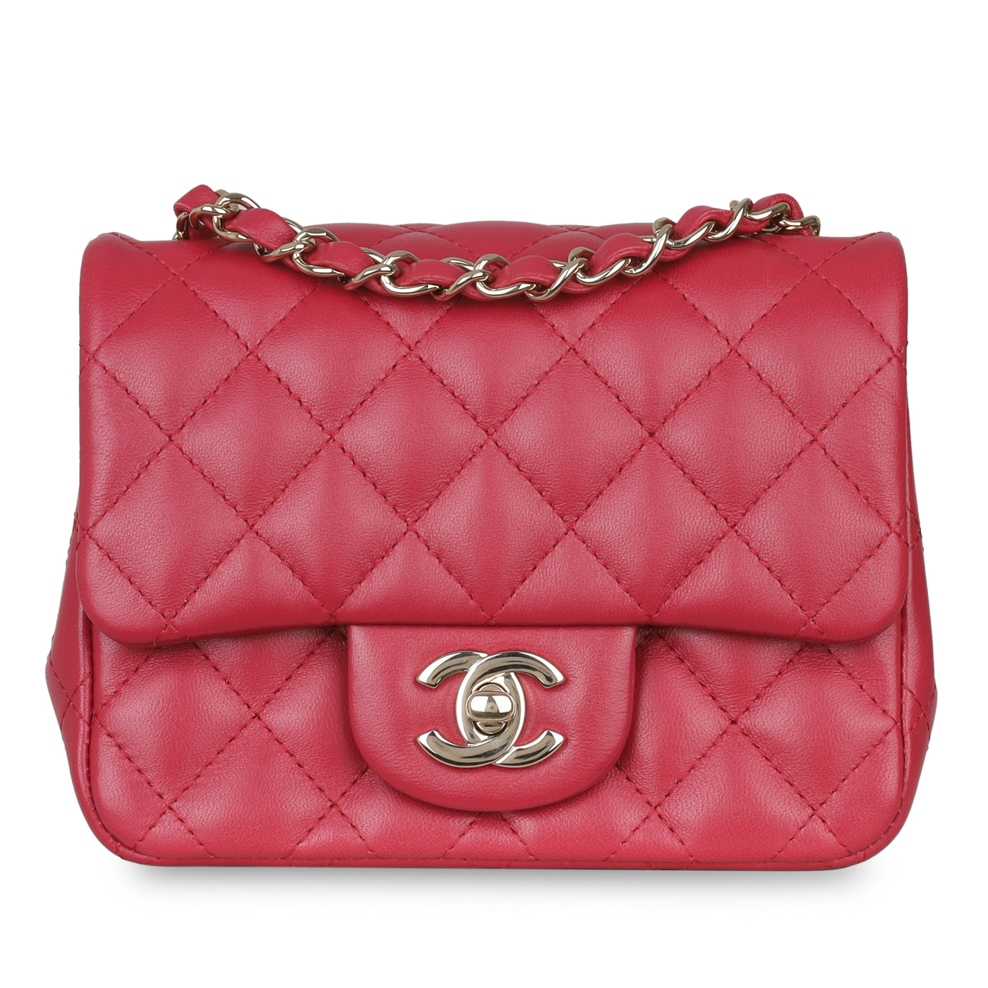 Chanel Classic Flap Lambskin Gold Shoulder Bag Style 93