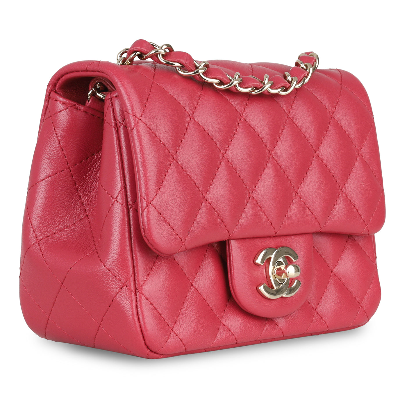 Chanel Classic Flap Lambskin Gold Shoulder Bag Style 93