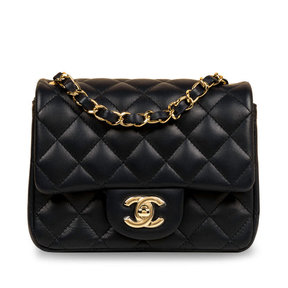 Chanel Classic Flap Lambskin Gold Shoulder Bag Style 98
