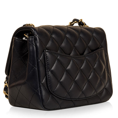 Chanel Classic Flap Lambskin Gold Shoulder Bag Style 98