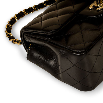 Chanel Classic Flap Lambskin Black Shoulder Bag Style 246