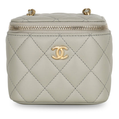 Chanel Grey Mini Pearl Crush Vanity Case