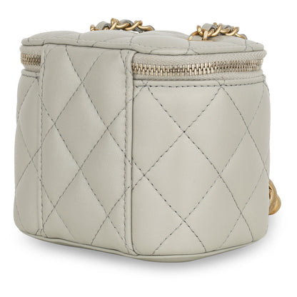 Chanel Grey Mini Pearl Crush Vanity Case