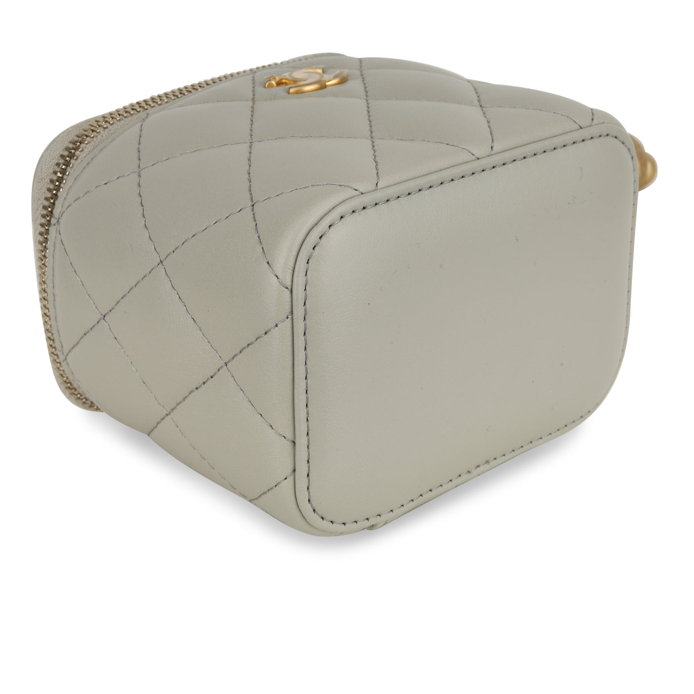 Chanel Grey Mini Pearl Crush Vanity Case