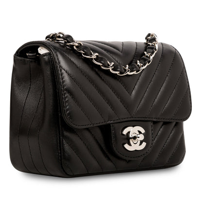 Chanel Classic Flap Lambskin Black Shoulder Bag Style 237