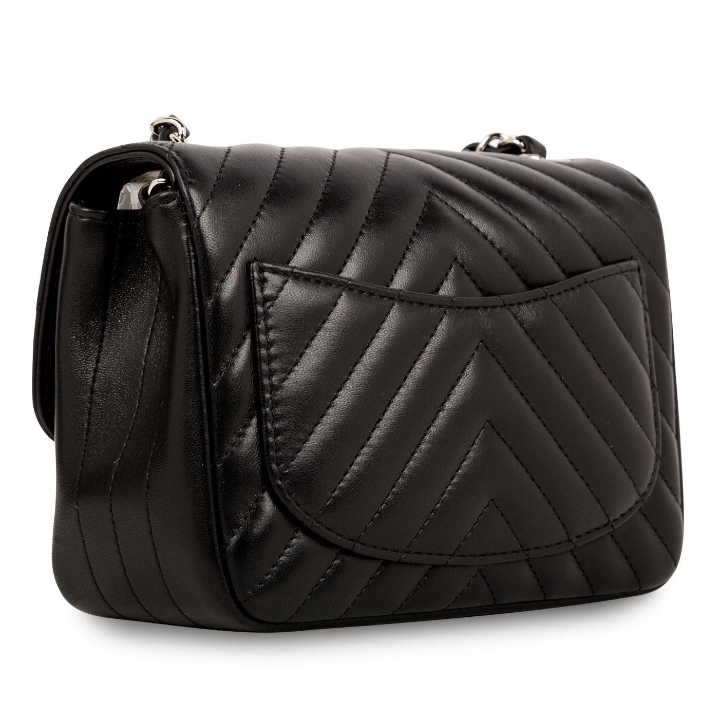 Chanel Classic Flap Lambskin Black Shoulder Bag Style 237