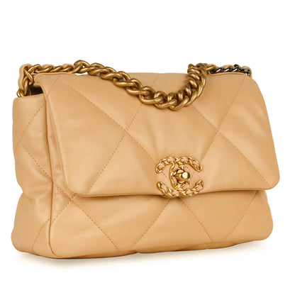 Chanel Chanel 19 Lambskin Gold Shoulder Bag Style 17