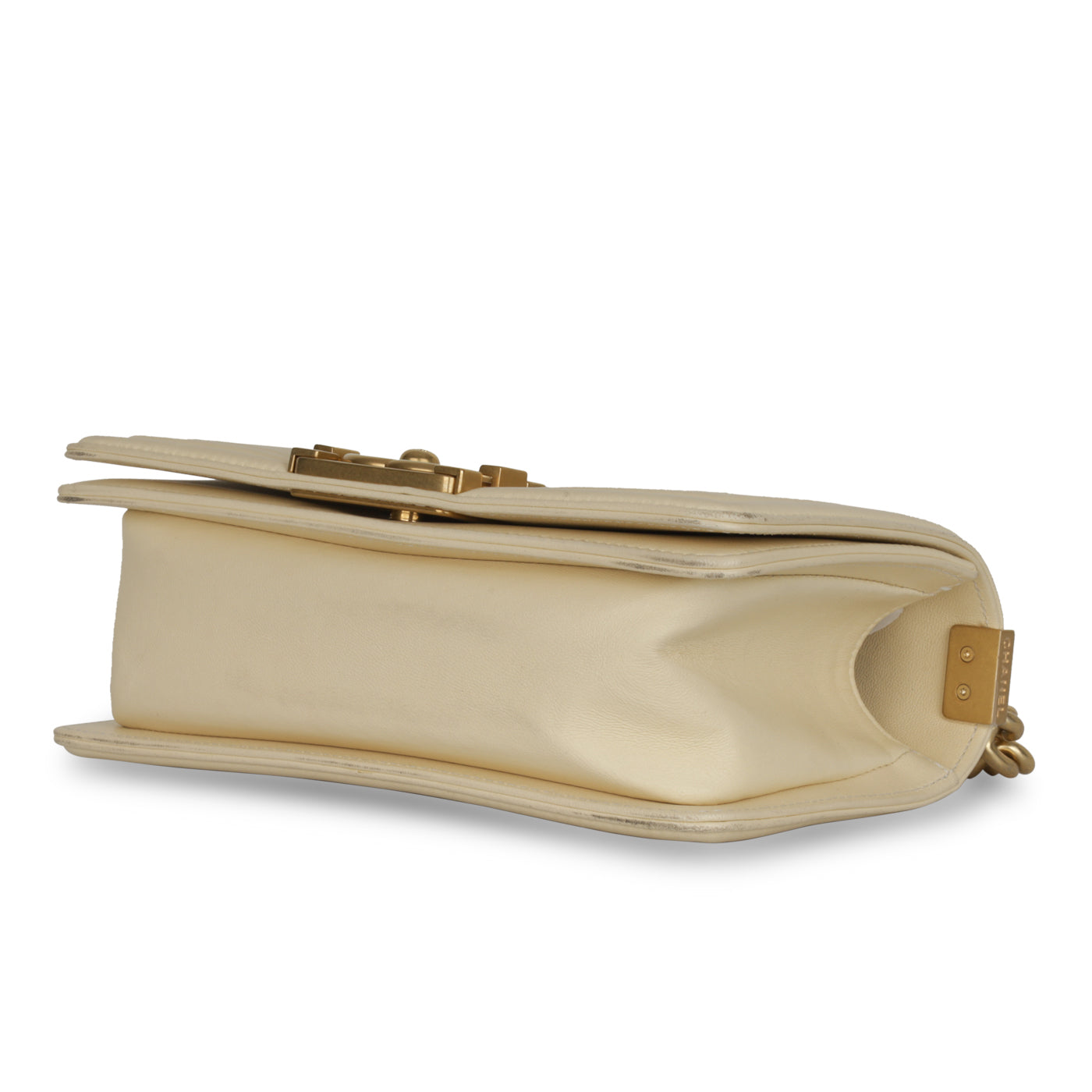 Chanel Boy Bag Lambskin Gold Shoulder Bag Style 12