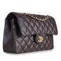 Chanel Classic Flap Lambskin Brown Shoulder Bag Style 11