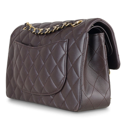 Chanel Classic Flap Lambskin Brown Shoulder Bag Style 11