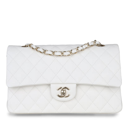 Chanel Medium Classic Flap - White Caviar