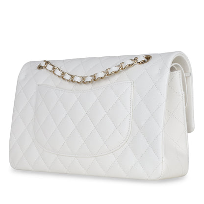 Chanel Medium Classic Flap - White Caviar