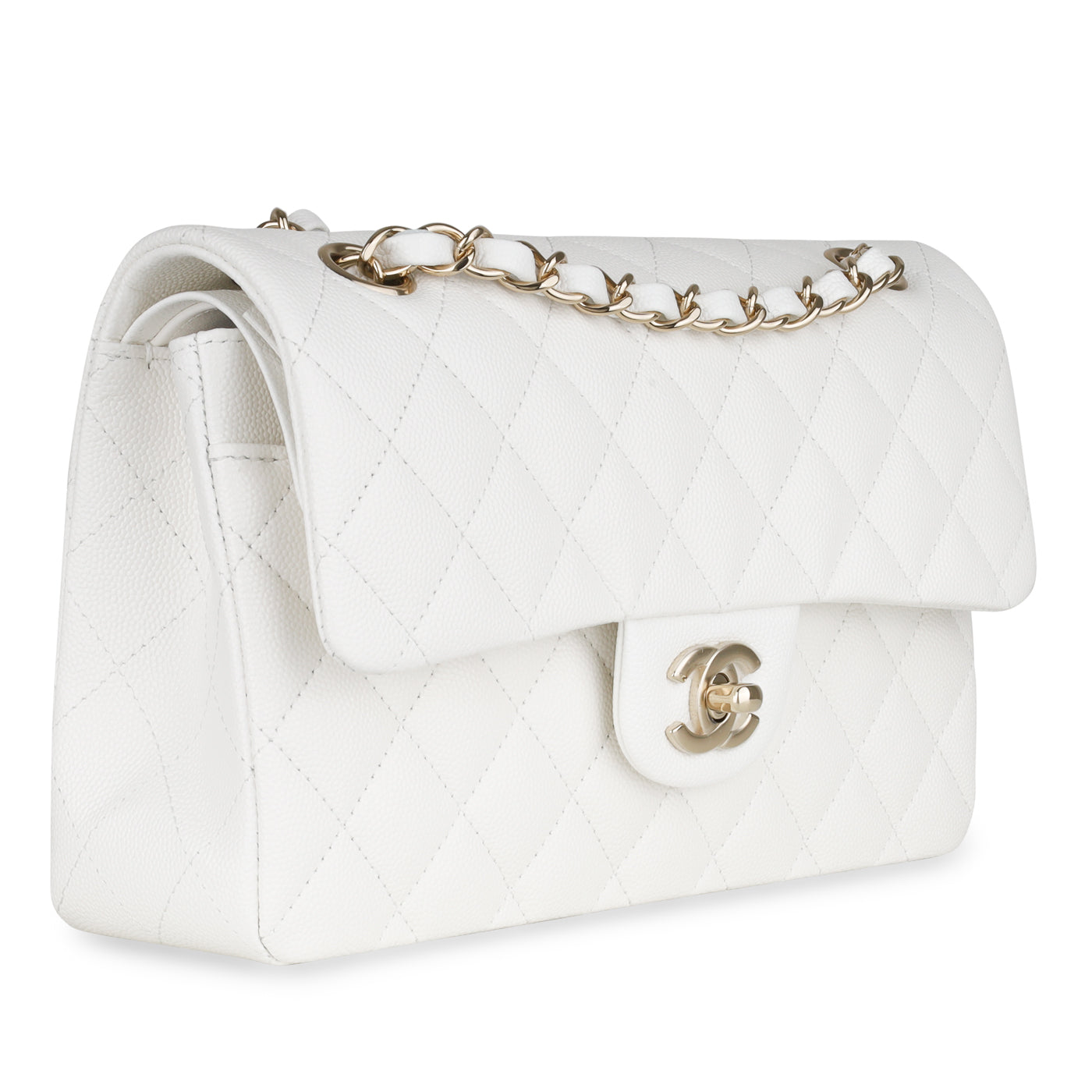 Chanel Classic Flap Caviar Gold Shoulder Bag Style 45
