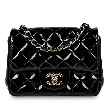 Chanel Classic Flap Patent Leather Black Shoulder Bag Style 10