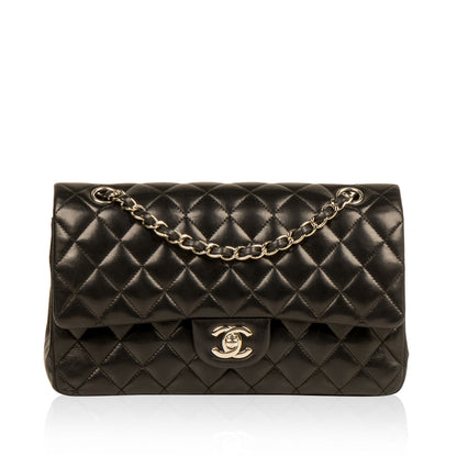 Chanel Classic Flap Lambskin Black Shoulder Bag Style 145