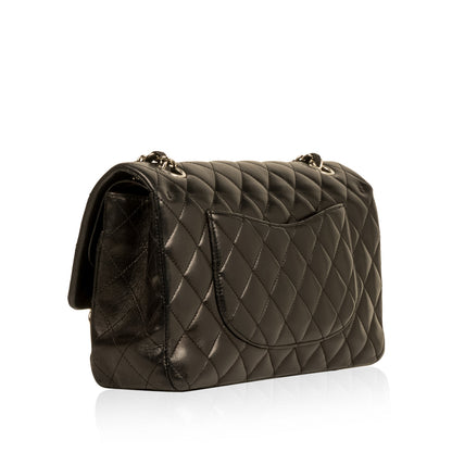 Chanel Classic Flap Lambskin Black Shoulder Bag Style 145