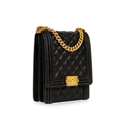 Chanel Boy Bag Caviar Black Shoulder Bag Style 18