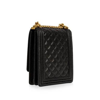 Chanel Boy Bag Caviar Black Shoulder Bag Style 18