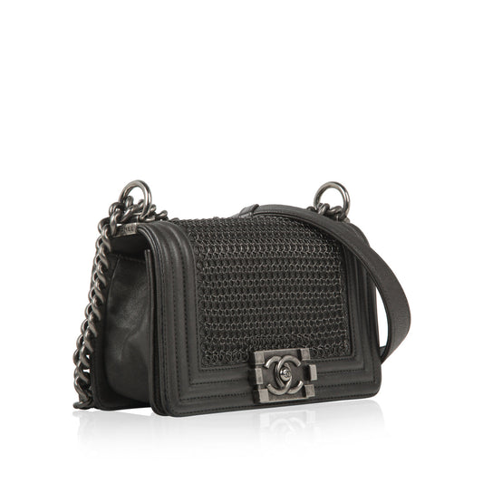 Chanel Boy Bag Leather Black Shoulder Bag Style 8