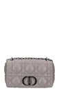 Christian Dior Caro Bag Macrocannage Calfskin Grey