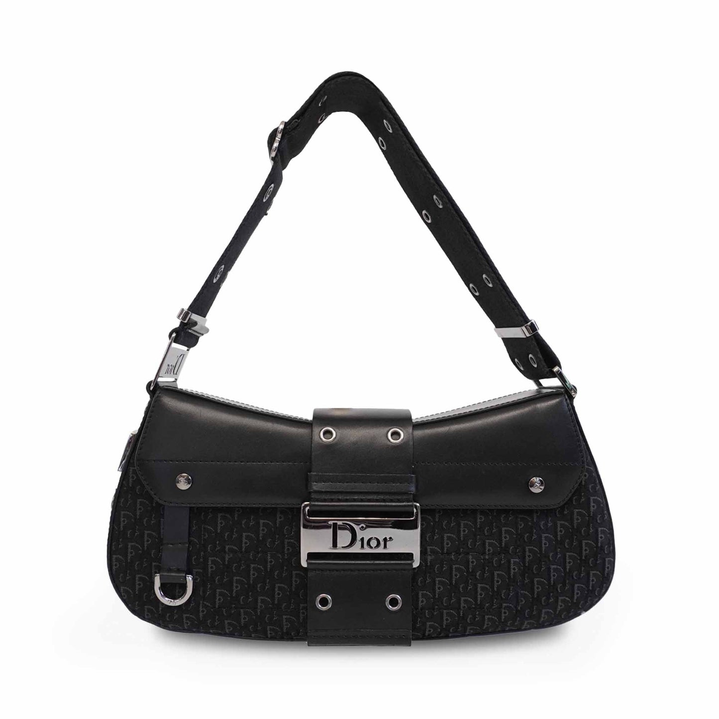 Dior Monogram Leather Canvas Shoulder Bag