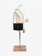 Chanel Half Flap Shoulder Bag Black Lambskin Leather Medium