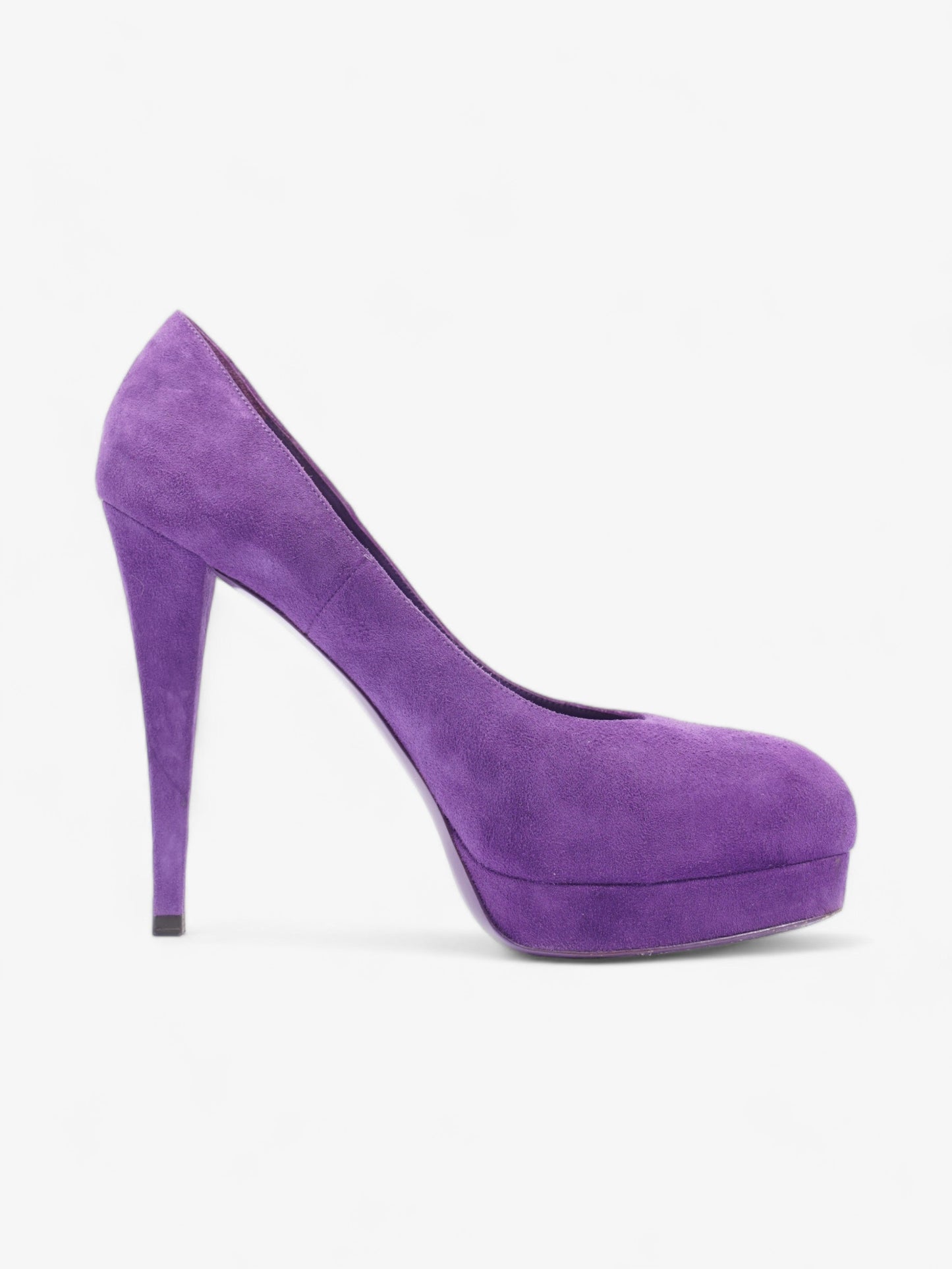 Saint Laurent Gaby Pump 125Mm Purple Suede Eu 38 Uk 5