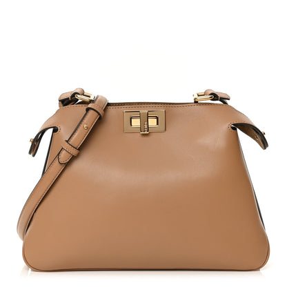 Fendi Vitello Small Soft Peekaboo Cappuccino