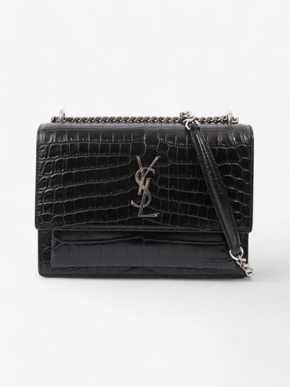 Saint Laurent Sunset Leather Black Shoulder Bag Style 11