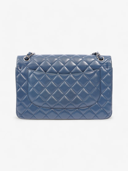 Chanel Classic Flap Blue Lambskin Leather Large