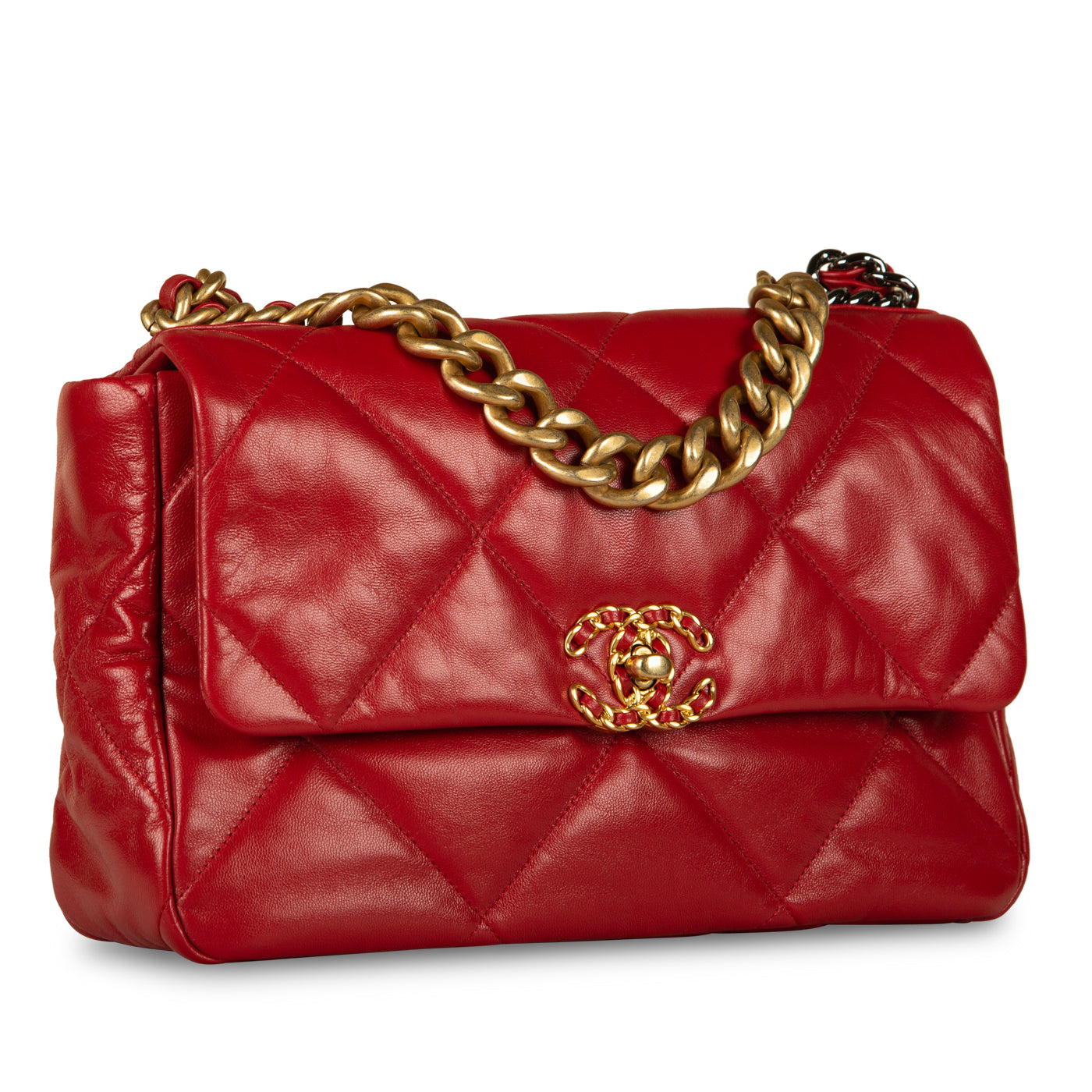 Chanel Chanel 19 Lambskin Gold Shoulder Bag Style 23