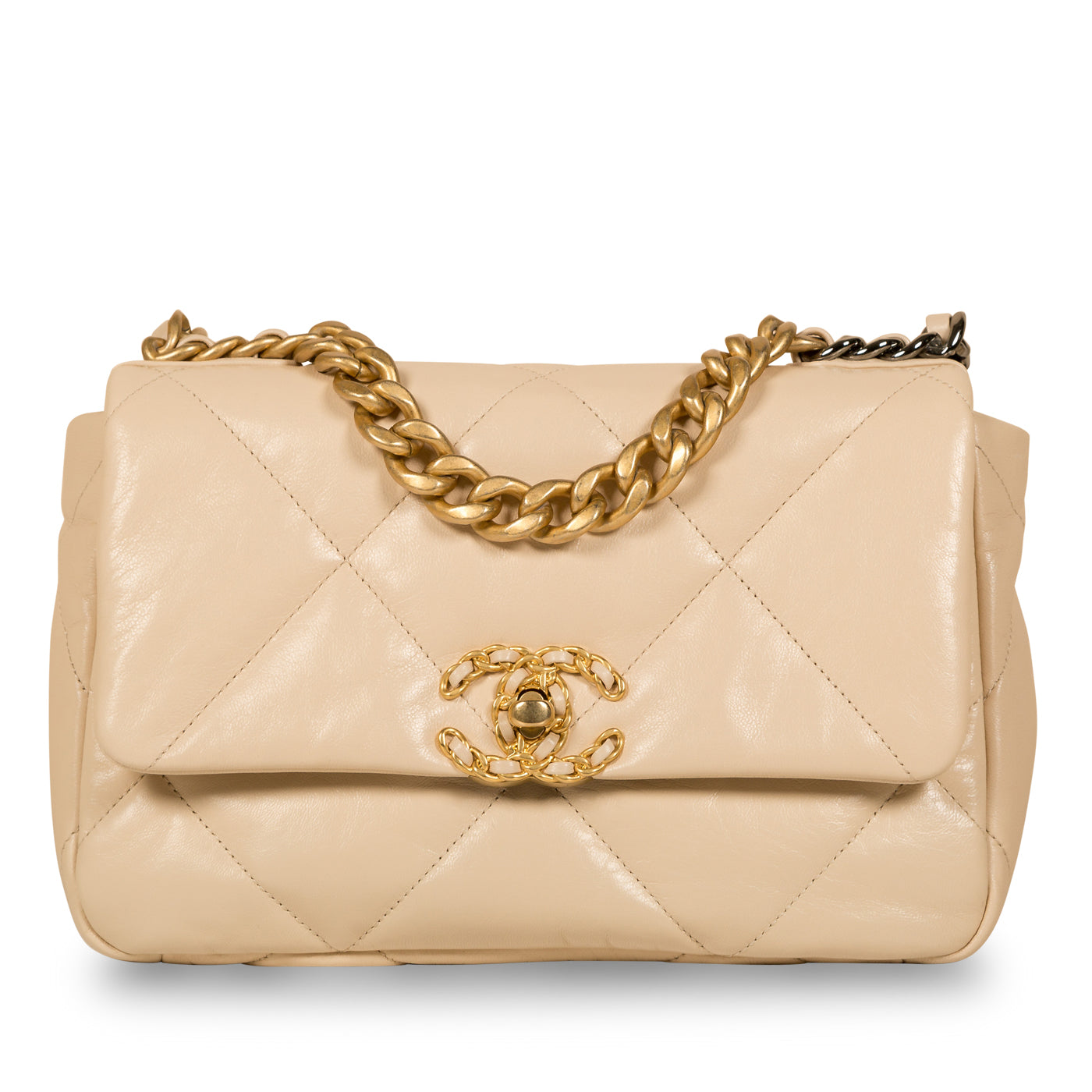 Chanel Chanel 19 Lambskin Gold Shoulder Bag Style 25