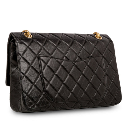 Chanel Classic Flap Calfskin Black Shoulder Bag Style 17