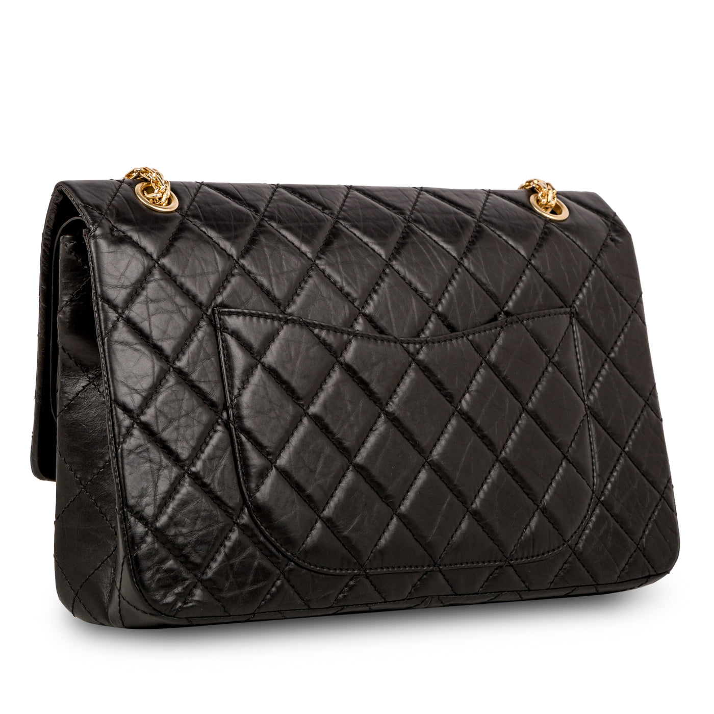 Chanel Classic Flap Calfskin Black Shoulder Bag Style 8