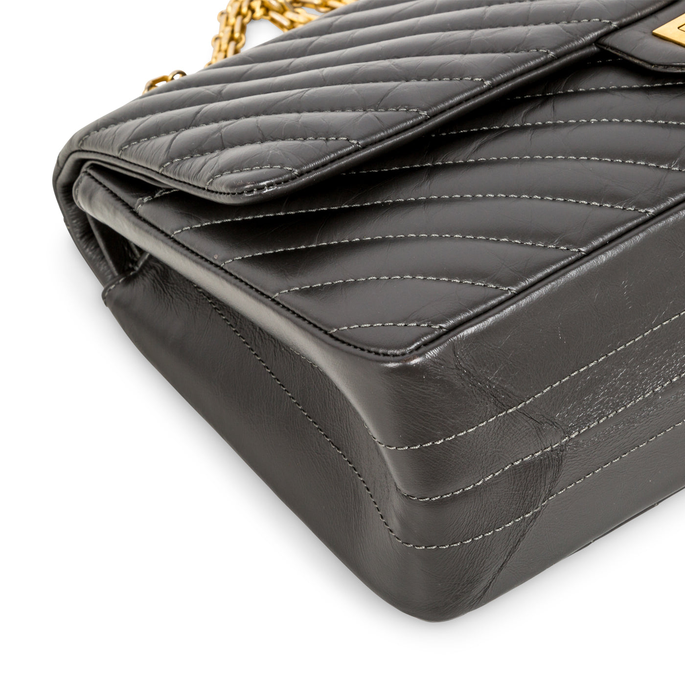 Chanel Classic Flap Calfskin Black Shoulder Bag Style 18